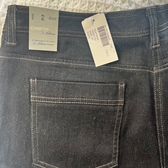 NWT Chico's Platinum Jeans Sz 2 Short = Slate - Picture 4 of 4